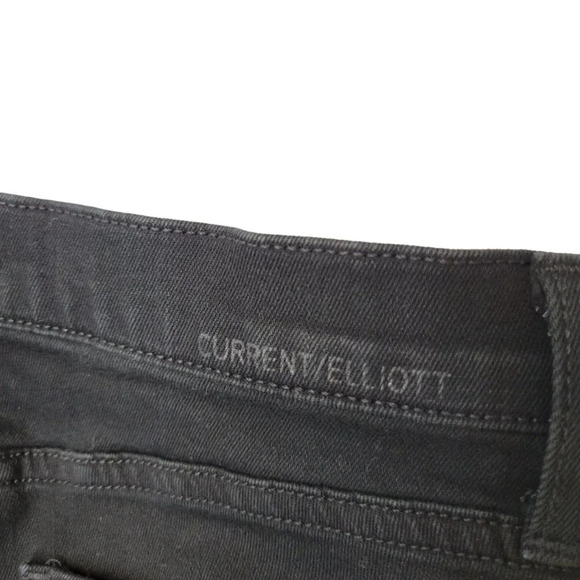 Current/Elliott The Low Bell 1970's / Y2K Style Black Jeans - Picture 8 of 9